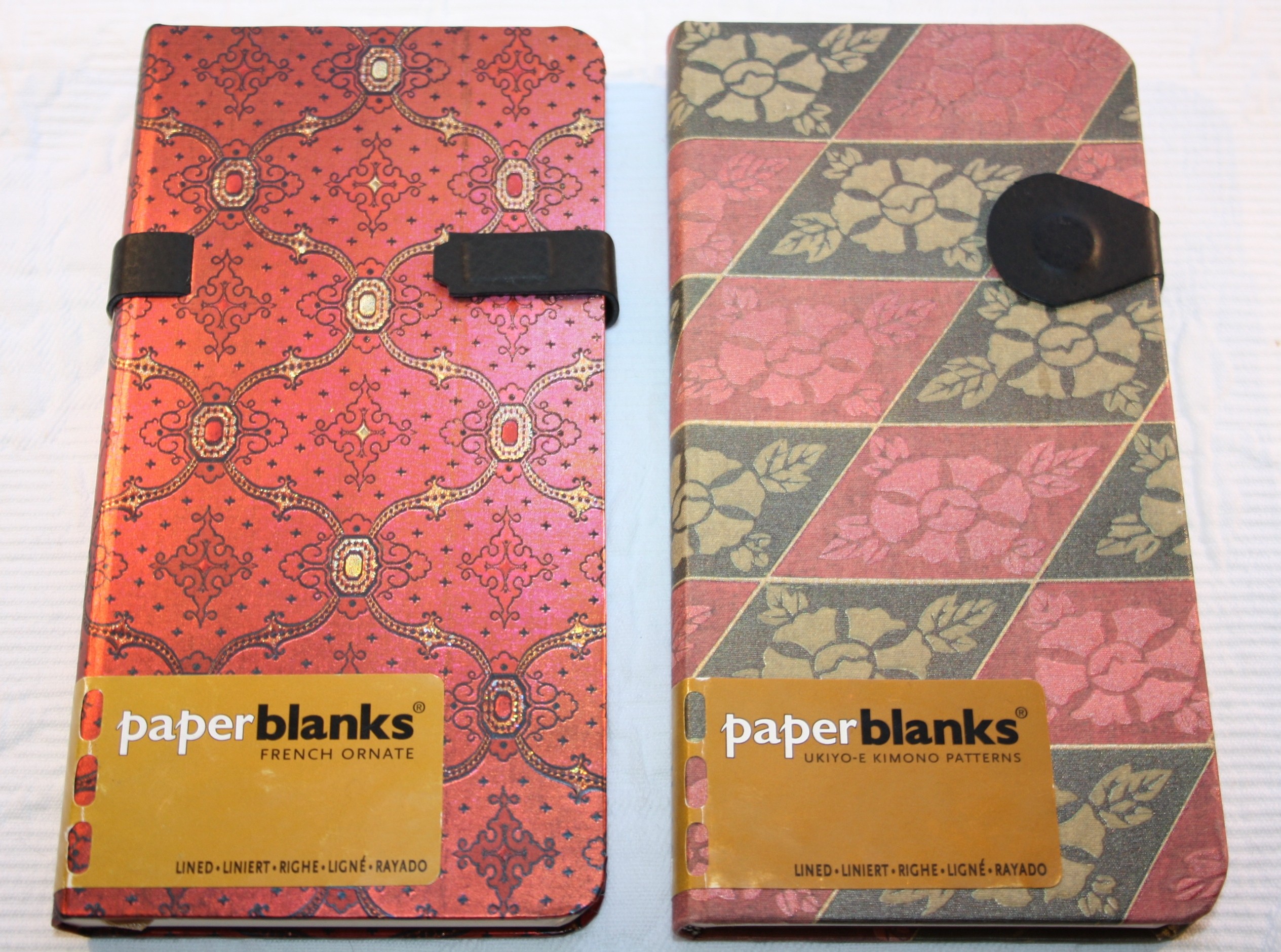 Paperblanks prachtvolles Notizbuch "Kirsche Schlank" liniert mit Magnetverschluß - pink Seidenpracht