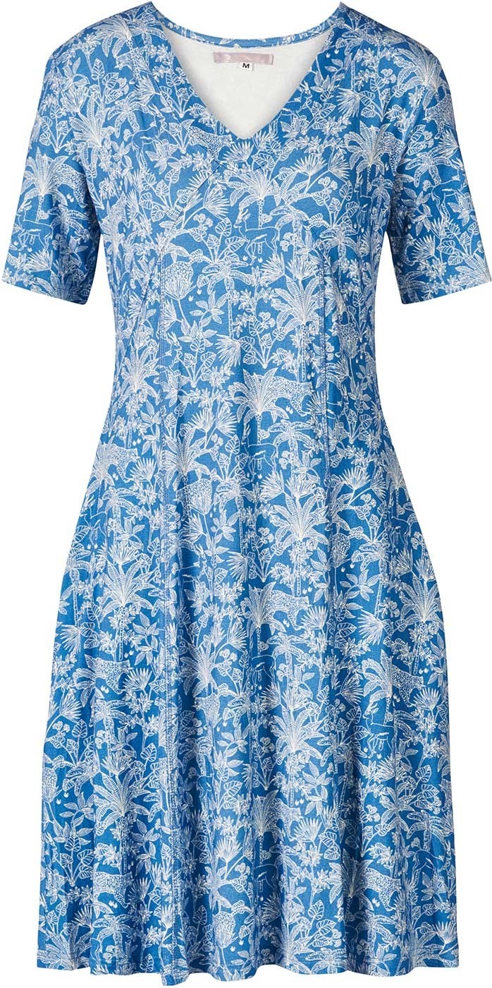 Himalaya Kleid Jungle * Viscose * blau* Größe XL