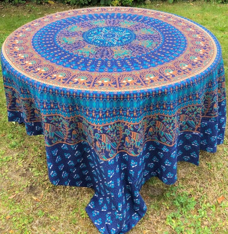 Mandala Tuch * 100% Baumwolle * Nr. 17 blau