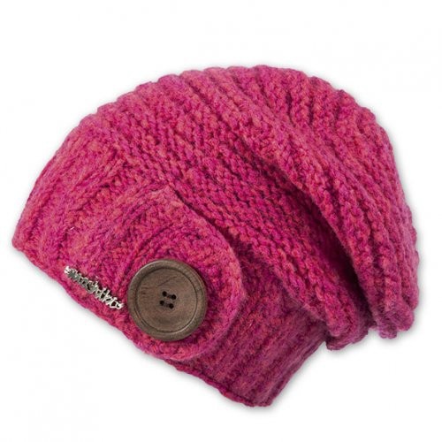 Moshiki Ratna Woll-Strick-Mütze pink