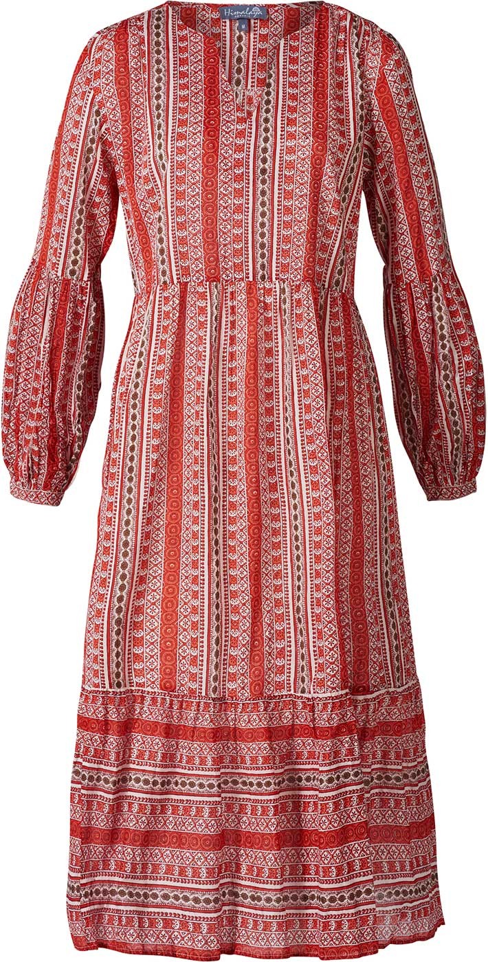 Himalaya Kleid Tina * Baumwolle * pink / lachs / weiß * Größe L