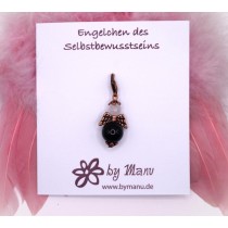09. Engelchen des Selbstbewusstseins - aus Edelstein-Perlen - Rosenquarz & Onyx