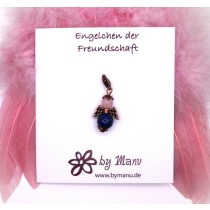10. Engelchen der Freundschaft - aus Edelstein-Perlen - Rosenquarz & Lapislazuli