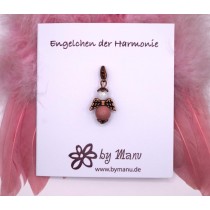 17. Engelchen der Harmonie - aus Edelstein-Perlen - Mondstein & Rhodochrosit