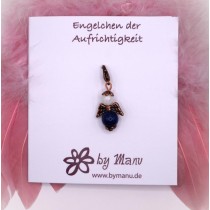 26. Engelchen der Aufrichtigkeit - aus Edelstein-Perlen - Mondstein & Lapislazuli