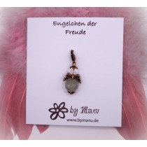 35. Engelchen der Freude - aus Edelstein-Perlen - Bergkristall & Fluorit