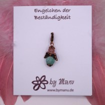 56. Engelchen der Beständigkeit - aus Edelstein-Perlen - Erdbeerquarz & Achat