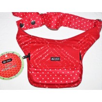Moshiki Hot Belt #6 Hüfttasche mit praktischen Unterteilungen rot 28/23