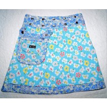 Moshiki "Mini Milk" Kinder-Wende-Wickel-Röckchen aus Baumwolle mit abnehmbarer Tasche Größe 104-152 - hellblau 57/23
