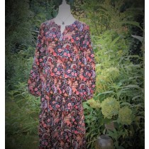 Himalaya Deerberg Kleid Rikanta * Viscose * schwarz / rosa / rot / türkis * Größe S (38)