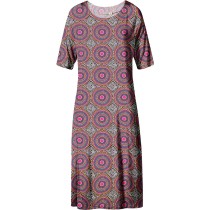 Himalaya Kleid Rika Mandala * Viscose * flieder / pfirsich / bunt * Größe XL
