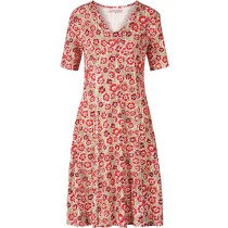 Himalaya Kleid Blume * Viscose * creme / rot * Größe XL